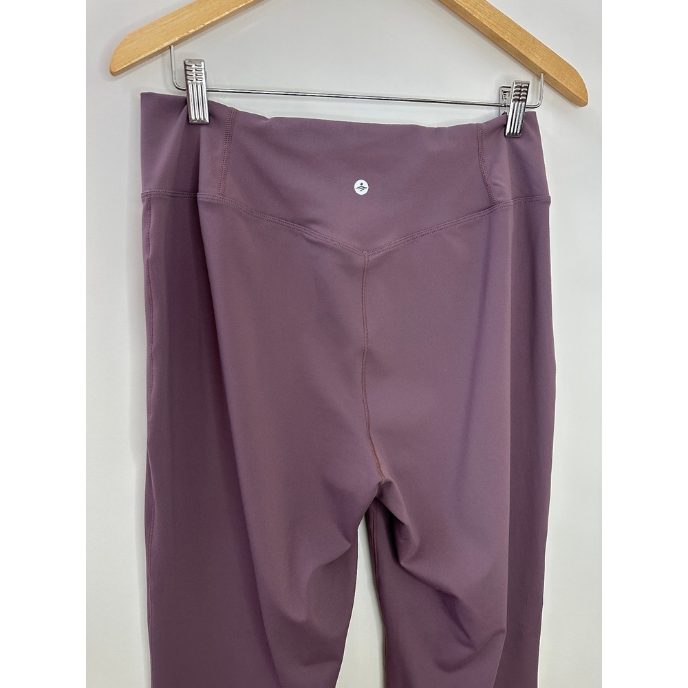 Halara DayStretch High Waisted Crossover Pocket Flare Leggings XL Purple Pants - Picture 10 of 12